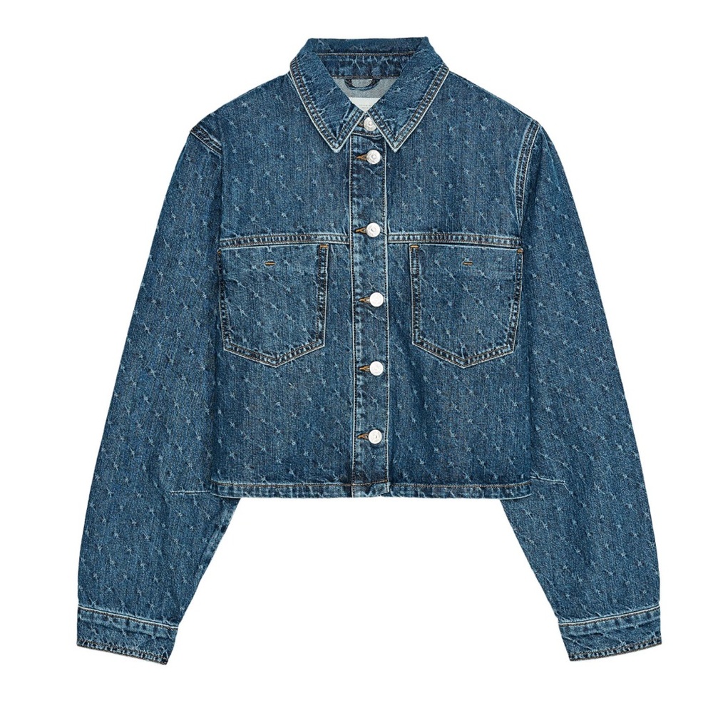 ZARA Z1975 SHORT DENIM SHIRT size S